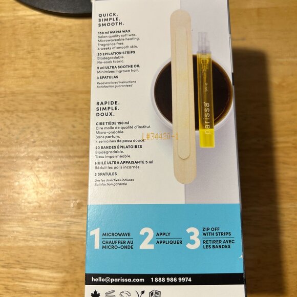 NIB Parissa Legs & Body Warm Wax Vegan Hair Removal Kit Microwavable Coarse Hair - Picture 9 of 10